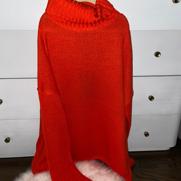 Orangish/Red turtleneck sweater